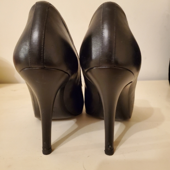 Chanel pumps black leather CC silver 36 6 sz heels - Picture 8 of 10